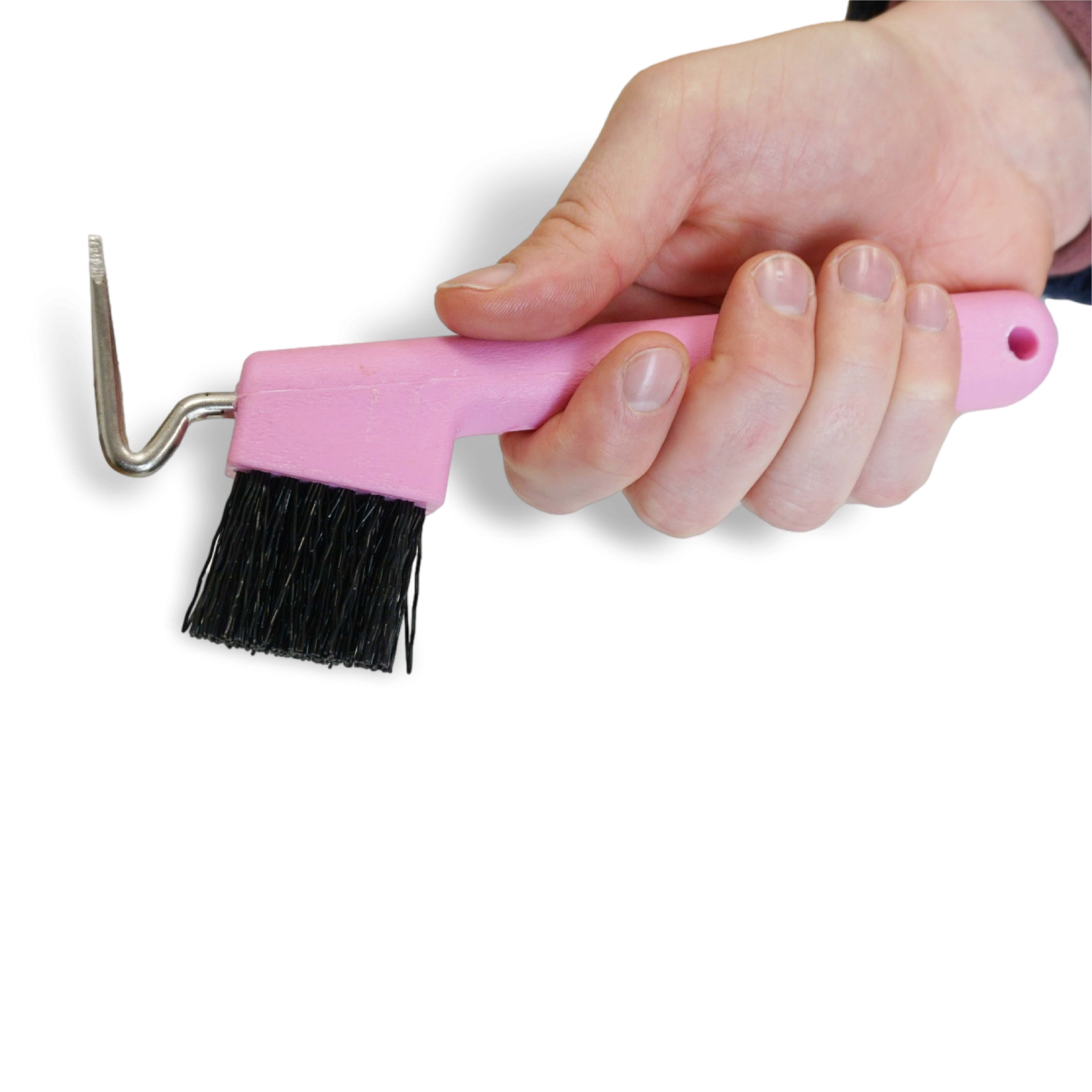 Hufkratzer mit stabiler Bürste und ergonomischen Griff